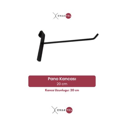 4 Adet 20 cm Siyah Tel Pano Kancası