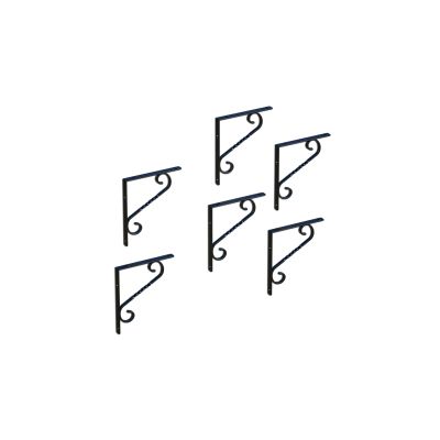 6’li Set Ferforje Raf Destek Kolu 21×27 cm