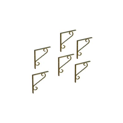 6’li Set Ferforje Raf Destek Kolu 17×23 cm