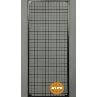 Duvara Monte Sık Telli Tel Raf 100×200 cm Siyah