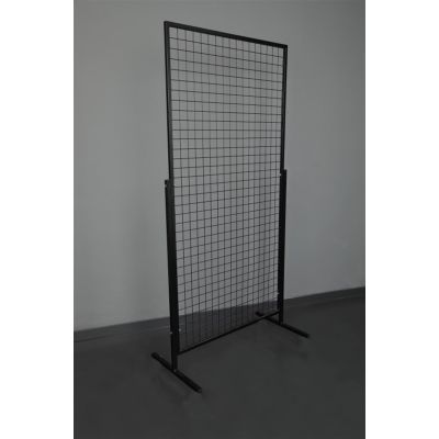 Profil Ayaklı Tel Pano Stand 60×150 cm Siyah