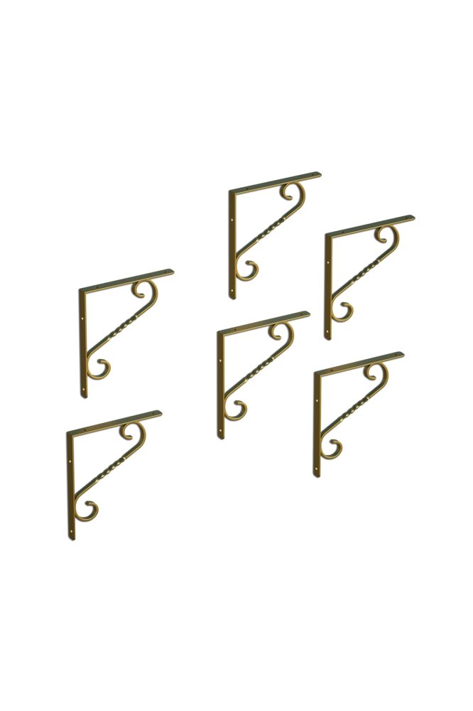 6’li Set Ferforje Raf Destek Kolu 21×27 cm