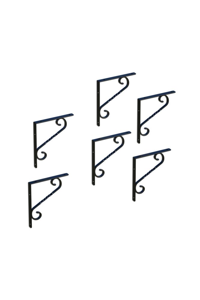 6’li Set Ferforje Raf Destek Kolu 17×23 cm