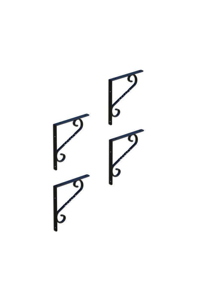 4’li Set Ferforje Raf Destek Kolu 17×23 cm