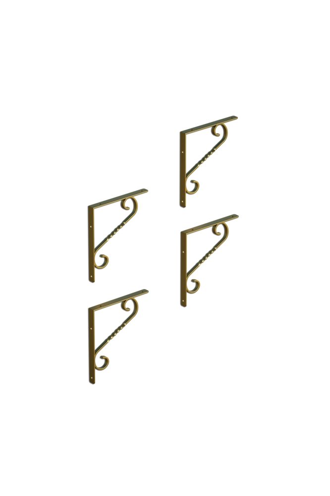 4’li Set Ferforje Raf Destek Kolu 17×23 cm