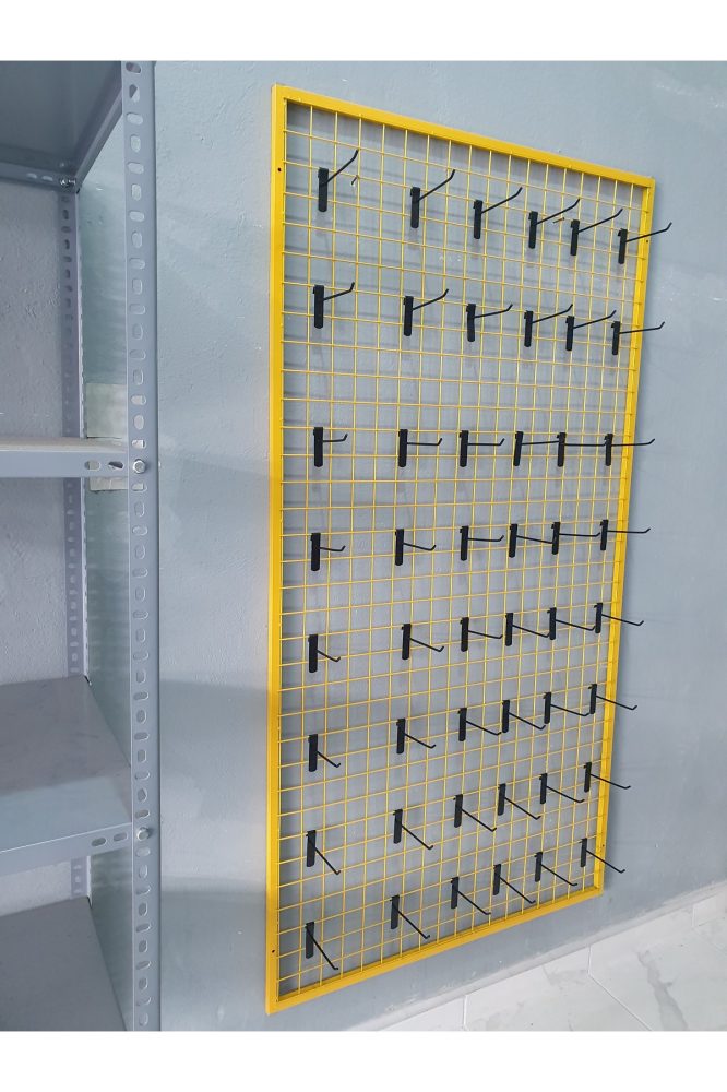 Duvara Monte Sık Telli Tel Raf 100×200 cm Sarı